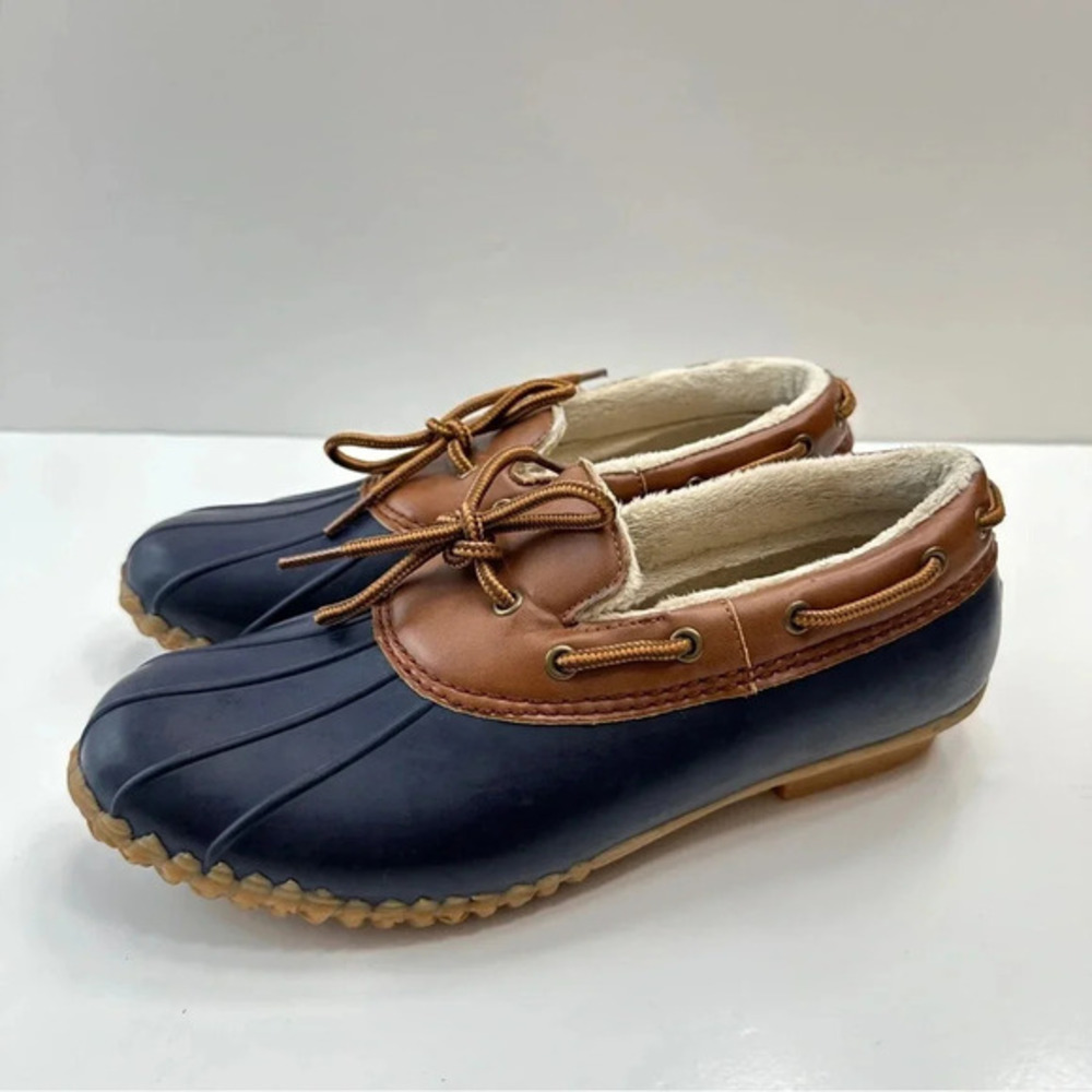 JBU Gwen Garden Ready Duck Shoes Women's Size 9M Waterproof Blue Tan